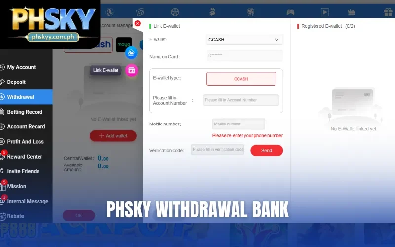 PHSKY withdrawal bank