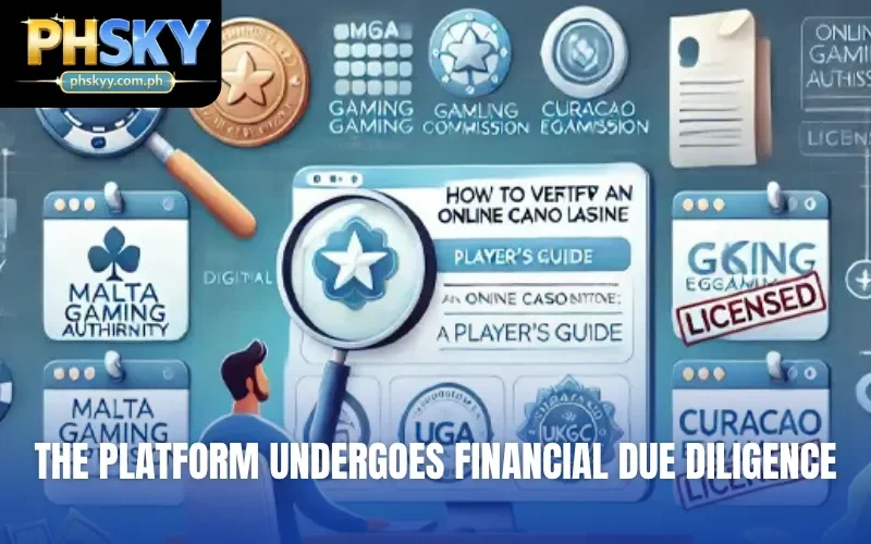 The platform undergoes financial due diligence