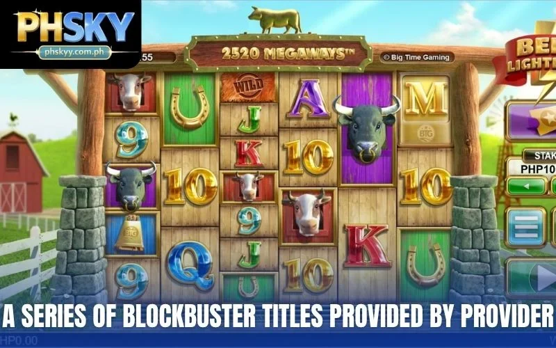 A series of blockbuster titles provided by Provider