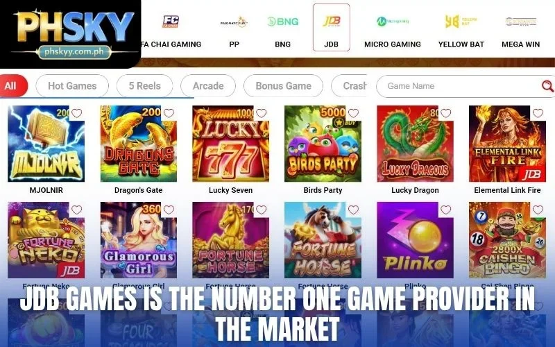 JDB Games is the number one game provider in the market