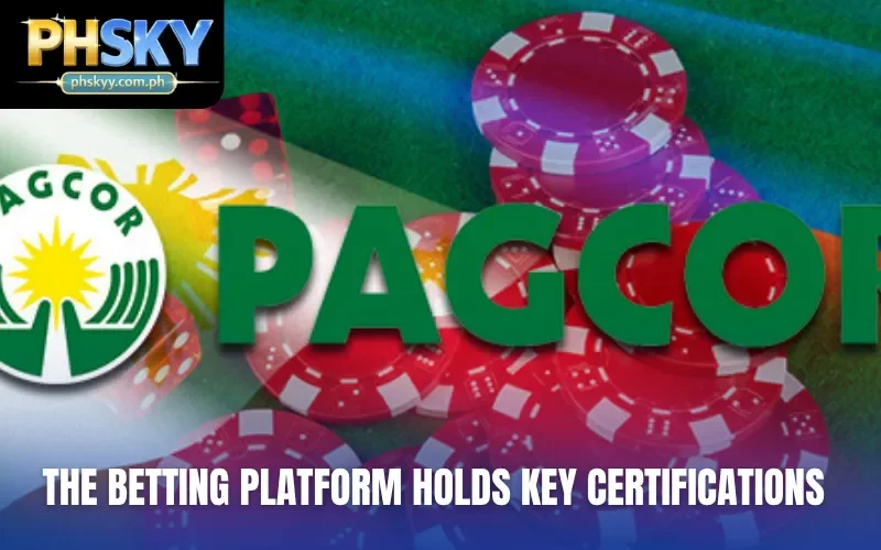 The betting platform holds key certifications