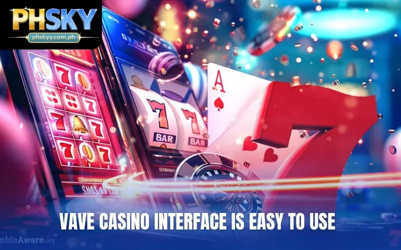 Vave Casino interface is easy to use