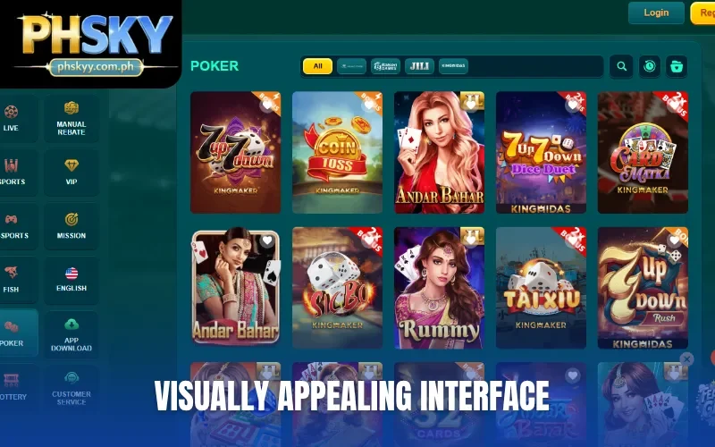 Visually appealing interface