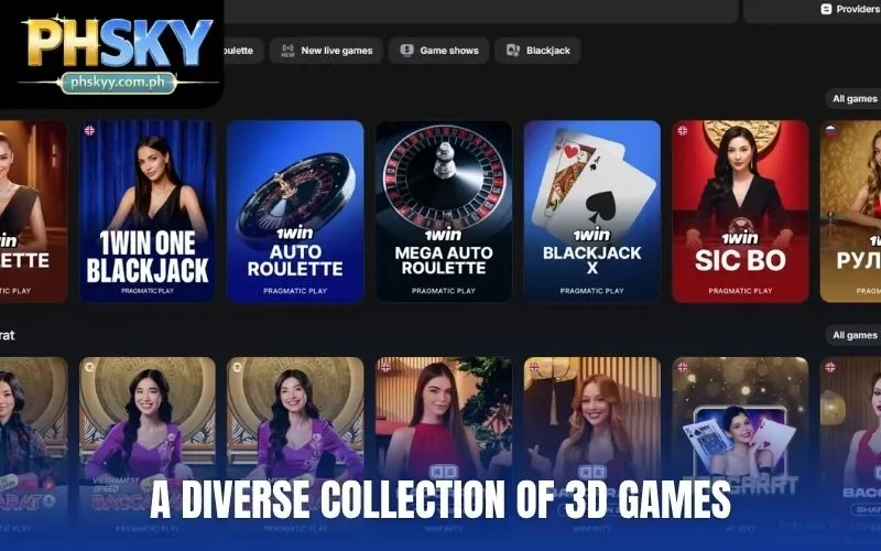 A diverse collection of 3D games