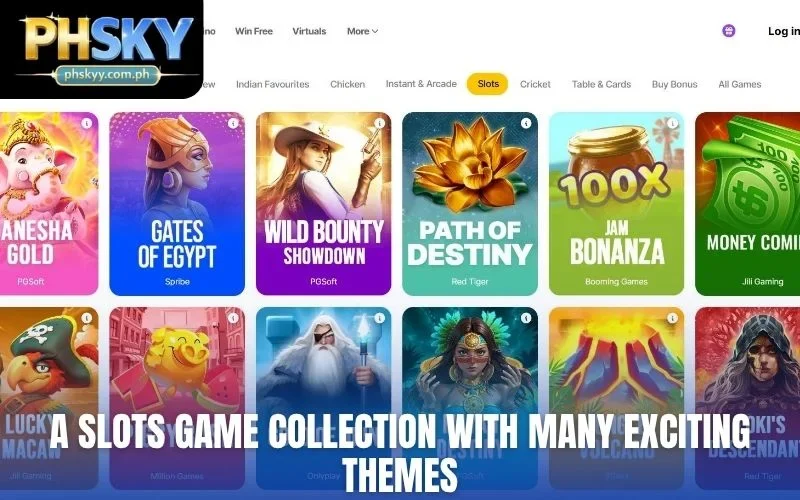 A slots game collection with many exciting themes