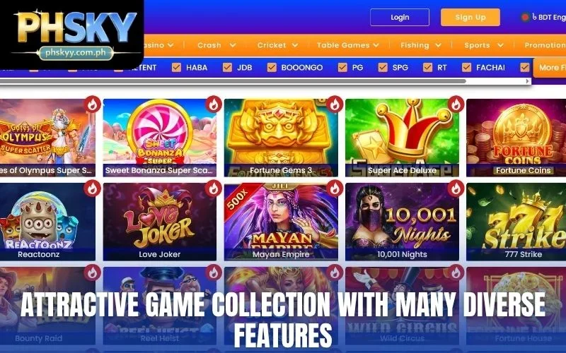 Attractive game collection with many diverse features