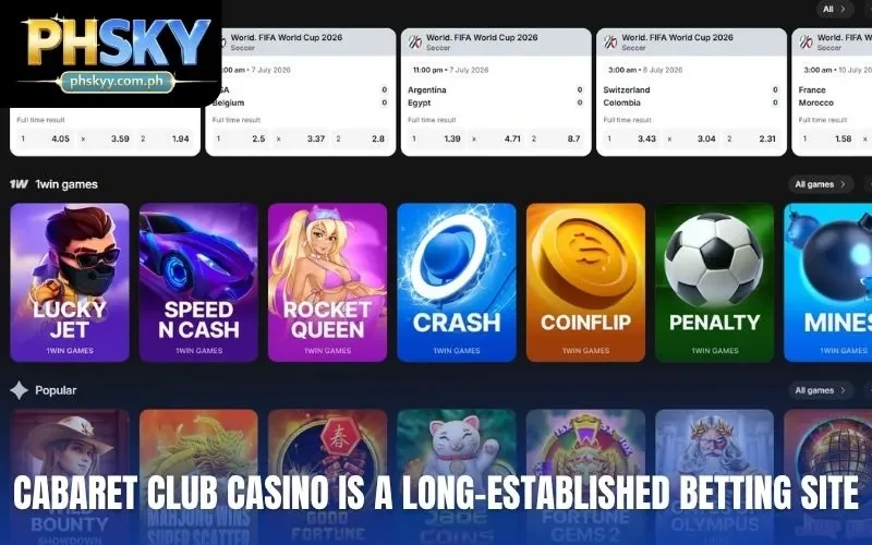 Cabaret Club Casino is a long-established betting site