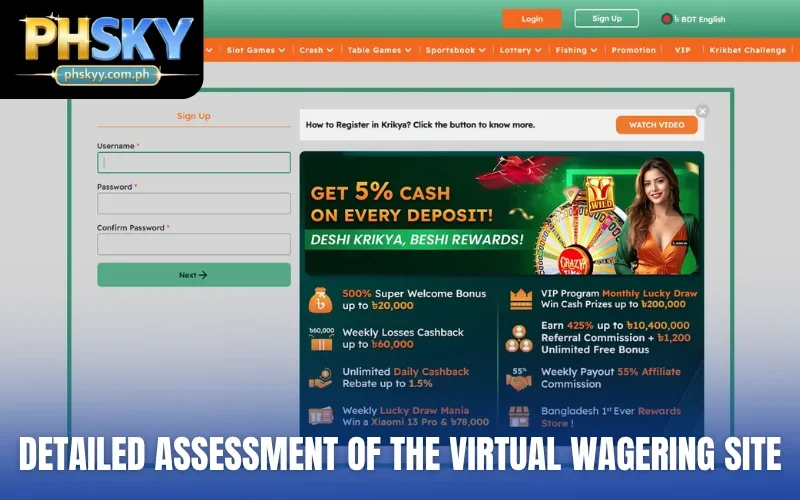 Detailed Assessment of the Virtual Wagering Site