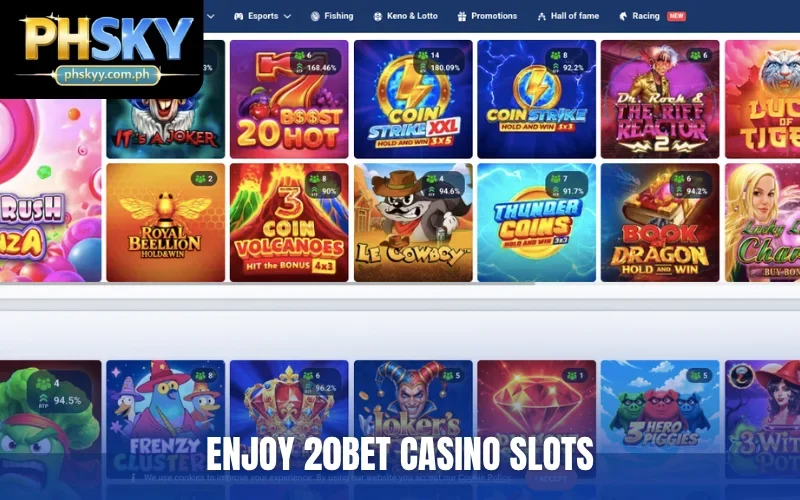 Enjoy 20Bet Casino slots