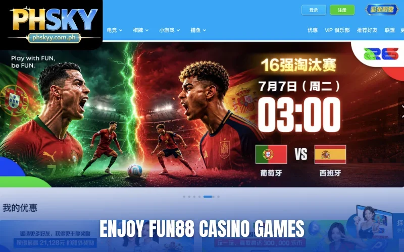 Enjoy Fun88 casino games