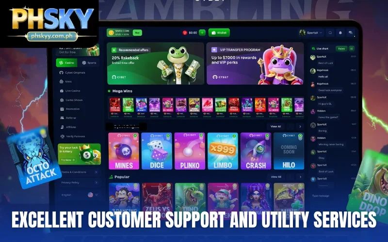 Excellent customer support and utility services
