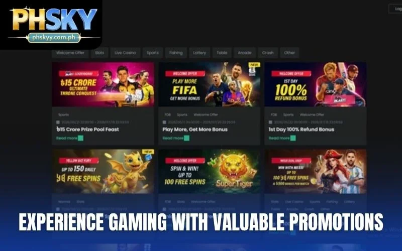 Experience gaming with valuable promotions