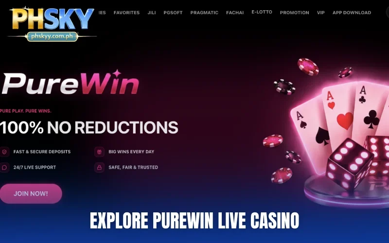 Explore Purewin live casino