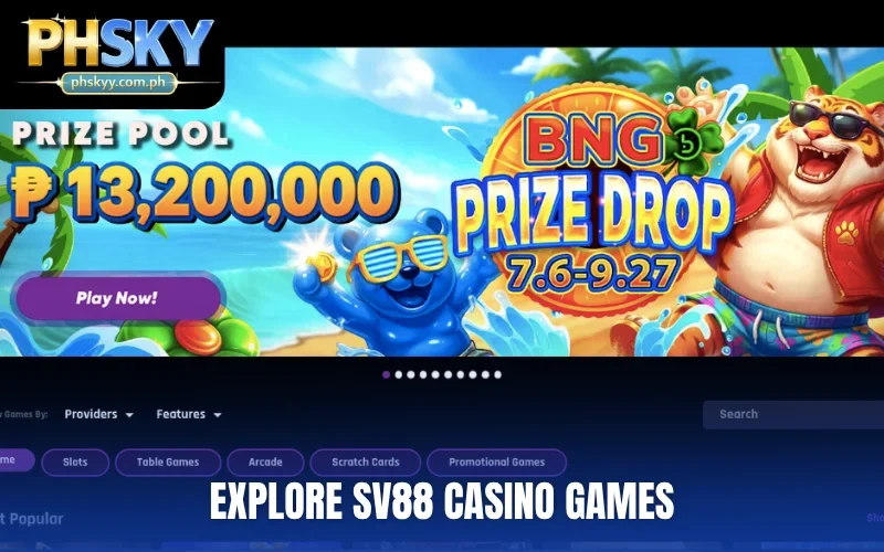 Explore SV88 casino games