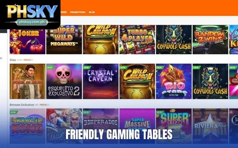 Friendly gaming tables