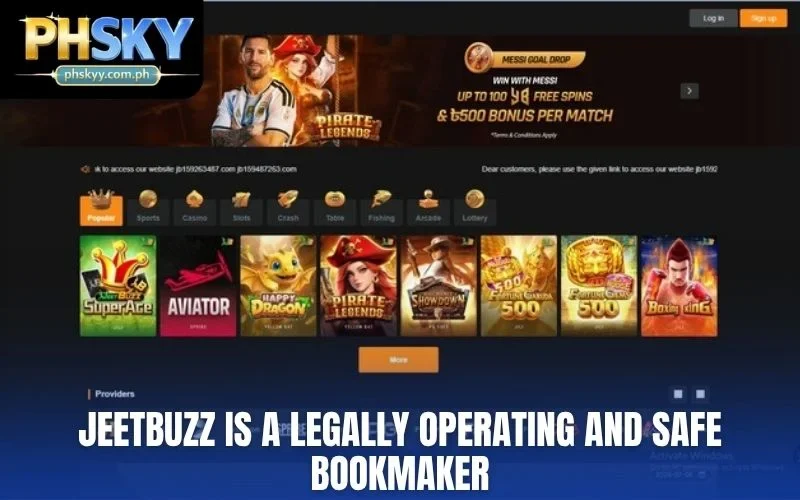 JeetBuzz is a legally operating and safe bookmaker
