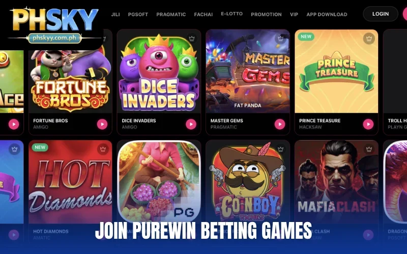 Join Purewin betting games