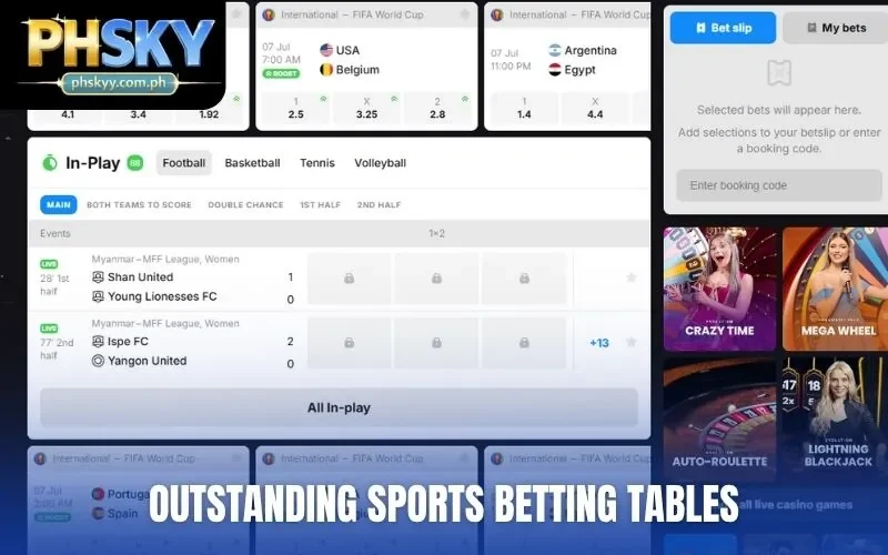 Outstanding sports betting tables