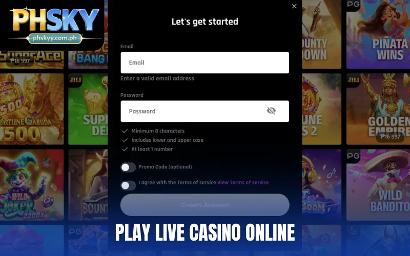 Play live casino online