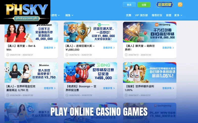 Play online casino games