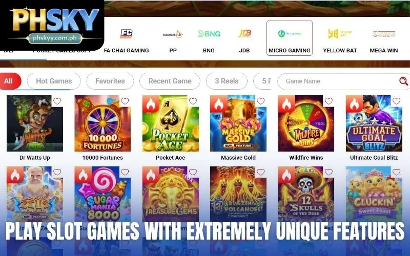 Play slot games with extremely unique features