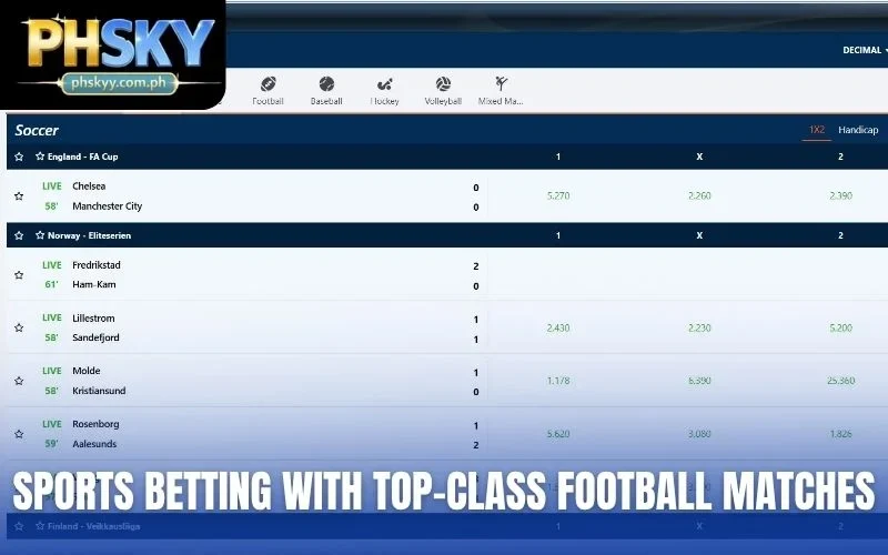 Sports betting with top-class football matches