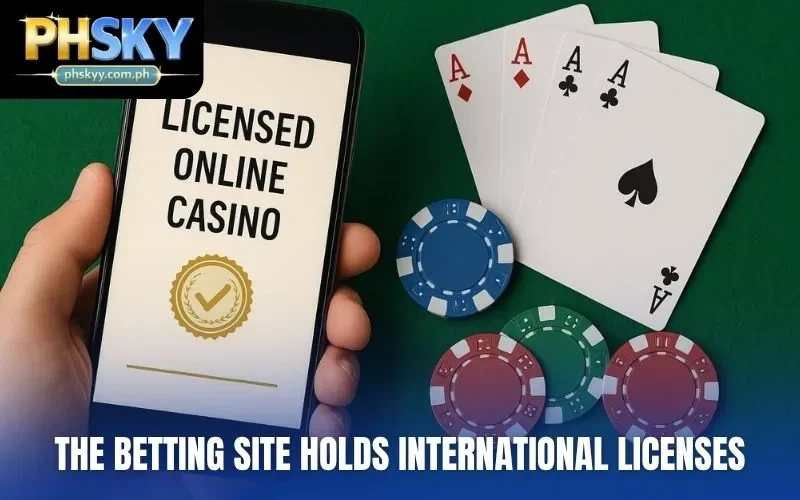The betting site holds international licenses